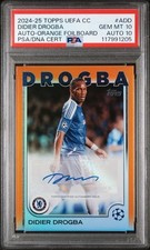 Didier Drogba Topps UEFA CC 2024/25 Auto Orange 03/25 PSA 10 Auto 10 Card picture