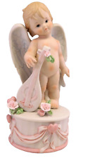 Vintage GG Santiago Cherub Musical Box Cupid ~Love is a Many Splendored Thing picture