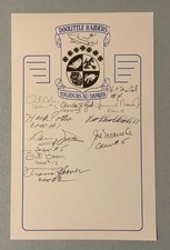 WWII Doolittle Raiders Crew (10) Signed Book Plate Cole Potter Bower Knobloch picture