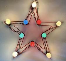 Vintage Retro MCM 10 Bulb Metal Star NOMA? Working Christmas ‘60’s Sputnik picture