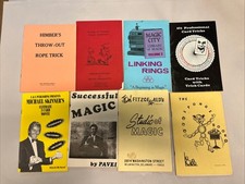 Vintage Magic Trick Booklet Lot (8) Skinner 3 Card Monte Pavel Linking Rings picture