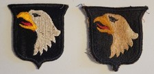 WWII US Army 101st Airborne Patch PAIR Both Original Type 1 & Type 5 picture