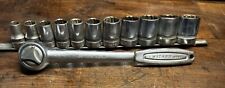 Lot Of 12 Vtg  Wizard 1/2 Ratchet And Socket 7/16-1” SAE 12pt**VERY NICE** picture