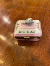 Limoges first tooth hand-painted box picture