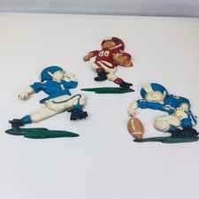 Homco Metal Football Players Wall Hangings #1254 1976 USA picture