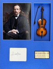 Richard Strauss Autographed Signed Card Shadow Box Frame picture