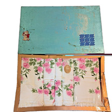 Vintage Martex 8 Piece Bath Towel Set Pink Floral Groovy 1970’s New in  Gift Box picture