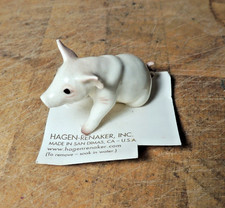 Vintage Hagen Renaker Little Pig Sitting New on Card picture