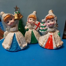 Vintage Christmas Figurines Angel Trio ARDCO 1960's Japan 4.5