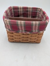 Longaberger 2007 Handmade TV Time Basket Set, Orchard Park Plaid picture