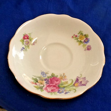 VTG EB FOLEY BONE CHINA SAUCER ONLY ENGLAND TULIP PATTERN FLORAL 1950'S 102426C picture