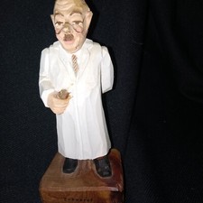Vintage Taschke Dentist Hand Carved Wooden Sculpture Made in Austria picture