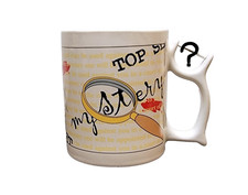 Vintage Barnes & Noble Cafe Top Secret Mystery Lovers Coffee Mug Spinner Handle picture