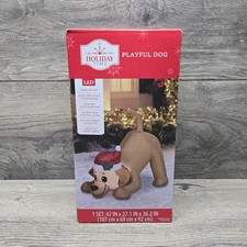 New 3.5” Cute Playful Dog Lighted  Christmas Inflatable Outdoor Decoration picture
