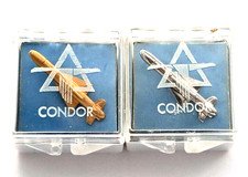 Lot 2 NAA Condor Jet North American Aviation Pins Tie Tack Gold Silver Vintage picture