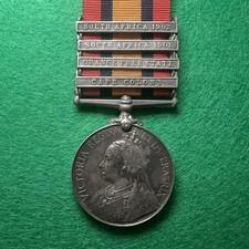 Queen’s South Africa (QSA) Medal | 4 Clasps | 1700 3RD CL TPR J. Hamilton picture