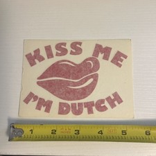 Dutch Bros Vintage Red Decal Sticker 5” KISS Me I’m Dutch picture