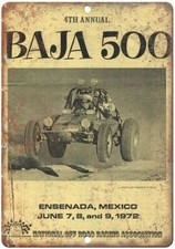 1972 Baja 500 NORRA Ensenada Mexico Ad Reproduction Metal Sign A487 picture