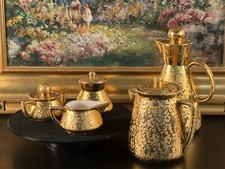 Vintage Elynor China Tea Set 22 KT Gold picture