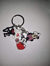1pc Cartoon Mickey Mouse and Minnie Mouse Keychain picture