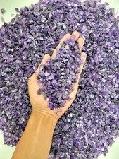 Tumbled Amethyst Crystal Chips Bulk Gemstone Undrilled Beads Natural Stones picture