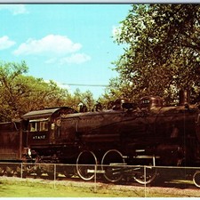 c1970s Lamar, CO ATSF Steam Locomotive No 1819 Train Postcard Atchison Topeka picture
