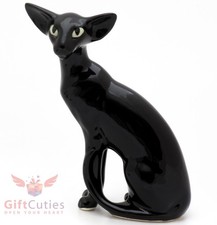 Porcelain Figurine of Oriental Shorthair Cat Kitty Kitten picture