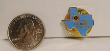 Vintage Lions Club Pin Pinback 100% Attendance 1982 - 1983 Map of Texas picture
