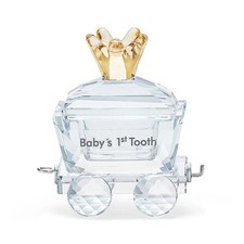 SWAROVSKI Baby's 1st Tooth Wagon Figurine Ornament #5492218 NIB picture