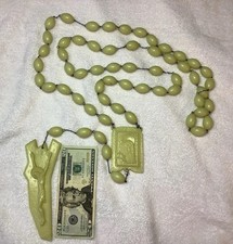 Massive Vintage 56” Glow In The Dark Luminous Wall Hanging Rosary Religious picture
