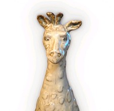 Giraffe  Figurine MCM Stoneware Pottery 12.5