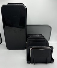 Tupperware Rectangle Storage Container #1718-8 Black-Gray Lid READ picture