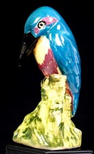 Weller Pottery Kingfisher Bird Blue Woodland 5 5/8