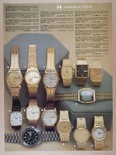 Hamilton Quartz Watches 14 Models 1987 catalog ad page picture