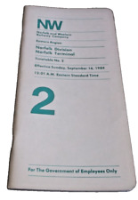 SEPTEMBER 1984 NORFOLK & WESTERN NORFOLK TERMINAL DIVISION EMPLOYEE TIMETABLE #3 picture