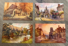 Antique Edwardian Warwick England Postcards (4) J. Salmon c1902–1908 Art Views picture