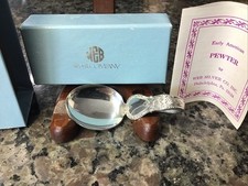 Early American Pewter Web Silver Co Ballet Bent Baby Spoon In Original Box picture
