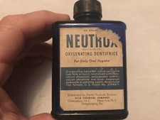 NEUTROX Oxygenating Dentifrice Vintage Glass Oral Hygene Bottle picture