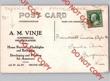 c1910 AM Vinje Commercial Photographer SUPERIOR Wisconsin WI Advertising RPPC picture