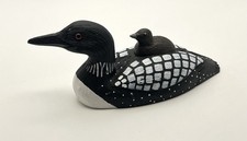 Jennings Decoy Company Loon and Loon Chick Figurine Made in USA picture