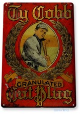 TIN SIGN Ty Cobb Rustic Retro Tobacco Shop Sign A181 picture