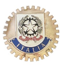 ITALIA AUTOMOBILE GRILLE BADGE - ITALY CAR BADGE picture