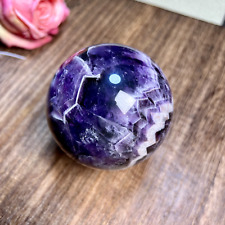 705g Natural Dream Amethyst Quartz Crystal Sphere Ball Healing 79mm 18th picture