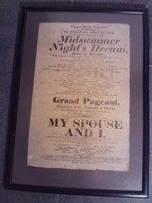 Georgian Playbill Flyer Theatre Royal Newcastle 1816 Busy Body Midsummer Nights picture