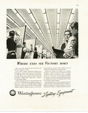 1942 Westinghouse Electric Lighting Draftsmen For Victory WWII Vintage Print Ad picture
