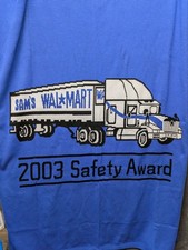 2003 Vintage Rare Walmart Sam's Safety Award Knit Blanket 70x60 New Trucker Semi picture