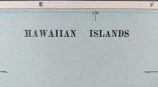 Vintage 1897 HAWAIIAN ISLANDS Map 14