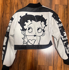 American Toons by Excelled Betty Boop Embroidered Leather Jacket size M picture