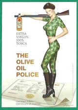 TOSCA EXTRA VIRGIN OLIVE OIL RISQUE WOMEN Max ADVERTISING POSTCARD picture