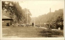 Moodus Connecticut CT Cancel Camp Scene 1920s Real Photo Postcard picture